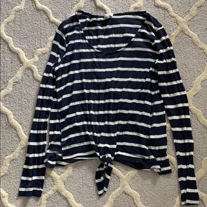 Navy and white womens shirt